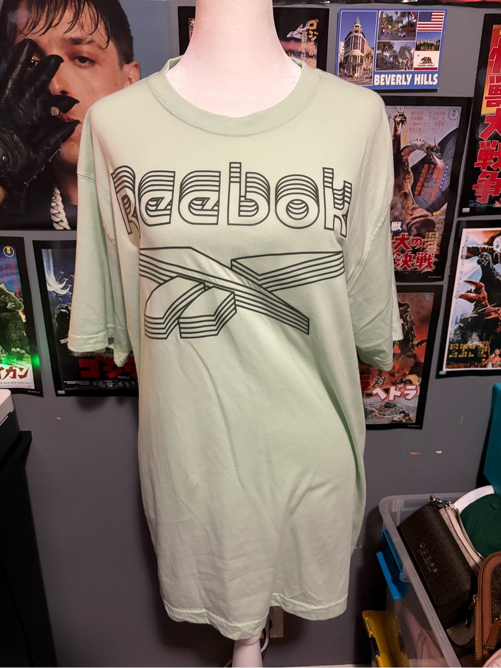 Reebok Light Mint Green Short Sleeve Logo Tee